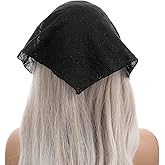 Zyghjort Triangle Head Scarf Black, Kerchief for Women Simplicity Bandana Headband for Women Breathable Cute Stylish HeadScarf Headbands for Women’s Hair Adjustable Bandana
