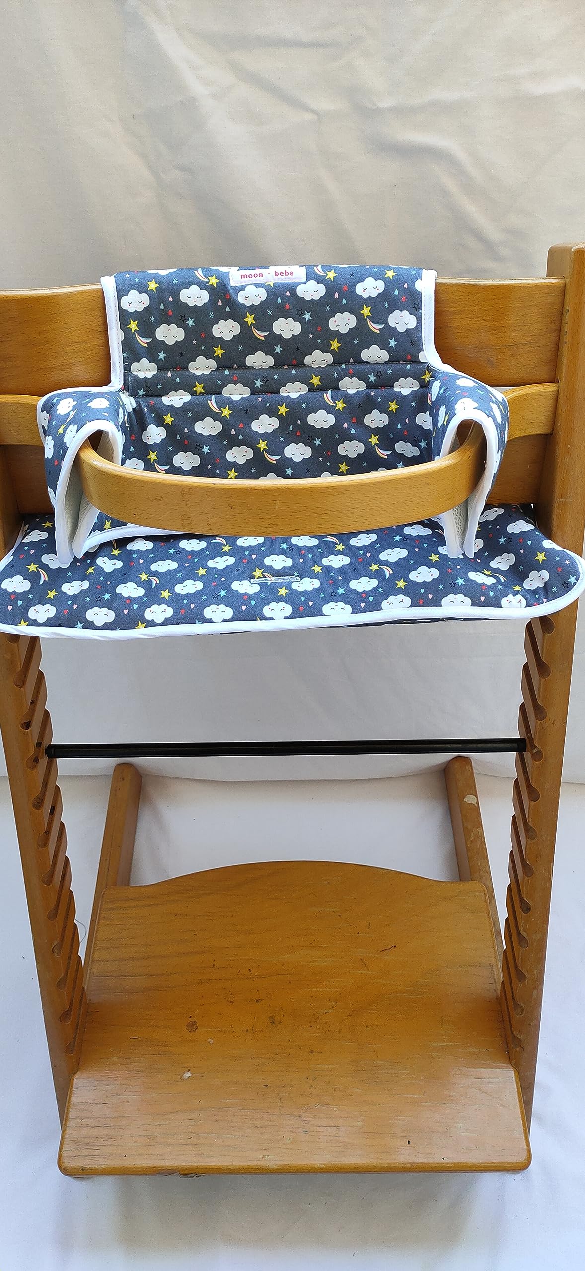 moon-bebe Seat Reducer Cushion Compatible with Stokke Tripp Trapp (Blue)