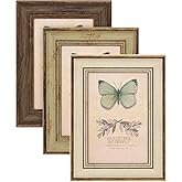 XUANLUO 3 Pack 4x6 Inch Farmhouse Rustic Picture Frame Sets Distressed Farmhouse Plastic Frame with HD plastic cover for Wall Mount or Tabletop Display