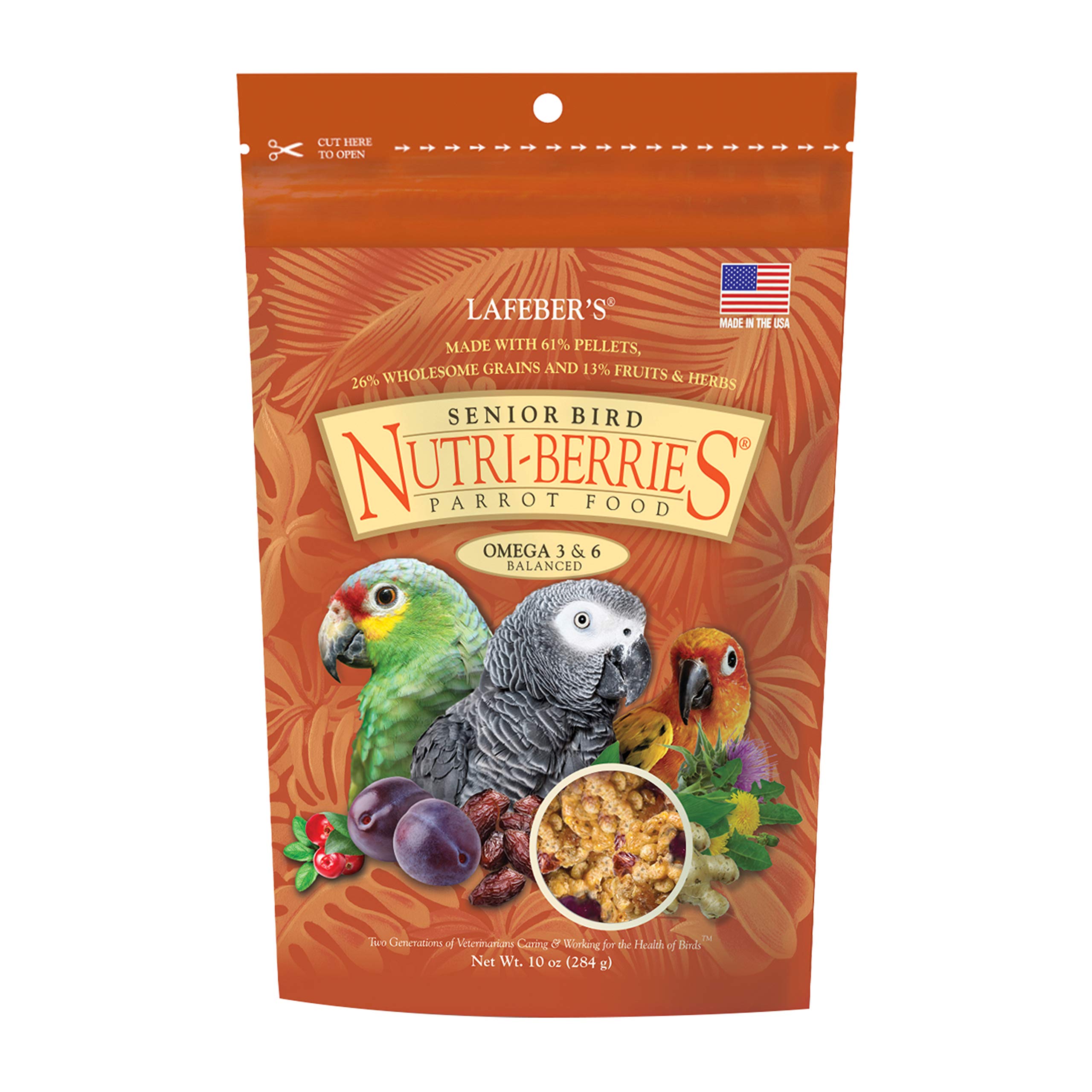 LAFEBER'S Senior Bird NutriBerries Pet Bird Food, Made with NonGMO