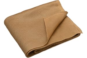 MECCANIXITY Speaker Grill Cloth Polyester Fiber Mesh Fabric 0.5x1.65M/39x65Inch for Stereo Dustproof Brown