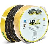 LCF Universal Vented Ridge Material for Metal Roofing 20 ft Kit - Breathable Closure for Ag Panels and Ribbed Roofs - 2&rdquo; Wide x 1&rdquo; Tall - Made in USA - Full Adhesive Strip - 2 Rolls of 10ft