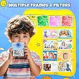 HiMont Kids Camera Instant Print 1080P 32GB 3 Rolls Paper Blue view 5