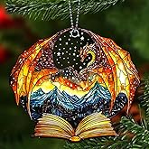 Book Lover Christmas Ornaments 2025, Books Ornaments for Christmas Tree, Acotar Ornament, Throne of Glass Merch - Book Lovers Gifts, Book Club Gifts for Women, Acotar Gift
