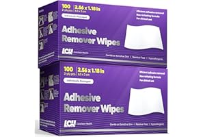 LIVACLEAN HEALTH 200 CT (2 Pack) Adhesive Remover Wipes – Sting-Free Skin Adhesive Remover for Sensitive Skin – 2 Ply 2.56x1.18in (6.5x3cm) – Medical Adhesive Remover for Bandage, Tape, Dressings, and Ostomy Residue