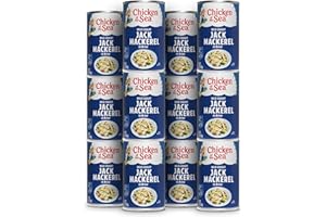 Chicken of the Sea Jack Mackerel in Brine, 15 oz. Cans (Pack of 12), Nutrient Rich, Wild Caught Canned Mackerel