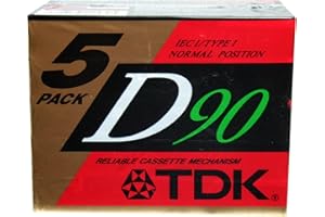 TDK Audio Cassette Tapes, 5 Pack, 45 Minutes, Cassette Format
