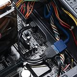 MZHOU USB 3.0 19Pin Male to Female Extension Cable 18cm L-Shape Motherboard view 6
