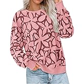 PRETTYGARDEN Graphic Sweatshirts for Women Crewneck Floral Print Long Sleeve Pullover Y2K Tops 2026 Fall Casual Cute Clothes