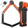 Kryptonite Evolution 790 Folding Bike Lock, Compact Lightweight High Security Anti-Theft Foldable Bicycle Lock with 2 Keys and Mount for E-Bikes Scooter Road Mountain Bikes, 90cm (35 in) Orange