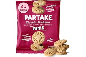 PARTAKE FOODS Gluten Free Partake Classic Graham Cracker Minis - Vegan - Free From the Top 9 Allergens Including Dairy, Wheat, Soy, Eggs, & Peanuts - Non GMO - Safe School & Office Snack (20 Packs, 0.67 oz)