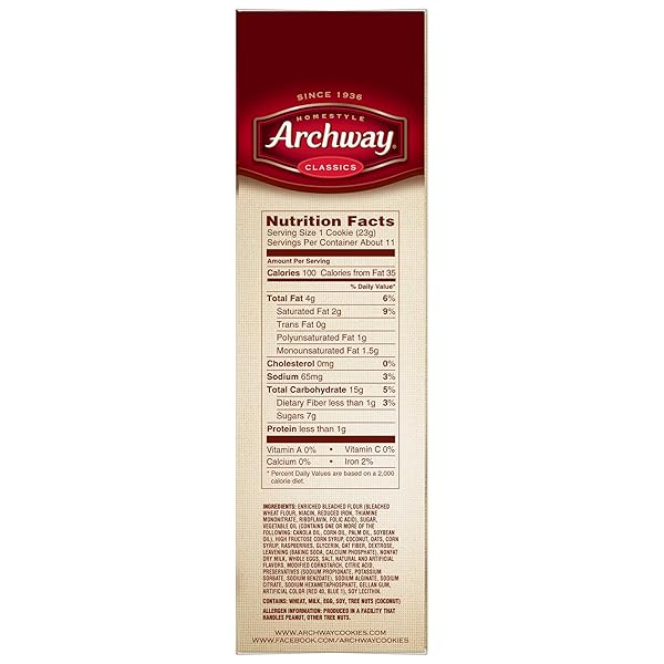 ARCHWAY COOKIES, RASPBERRY FILLED, 9 OZ