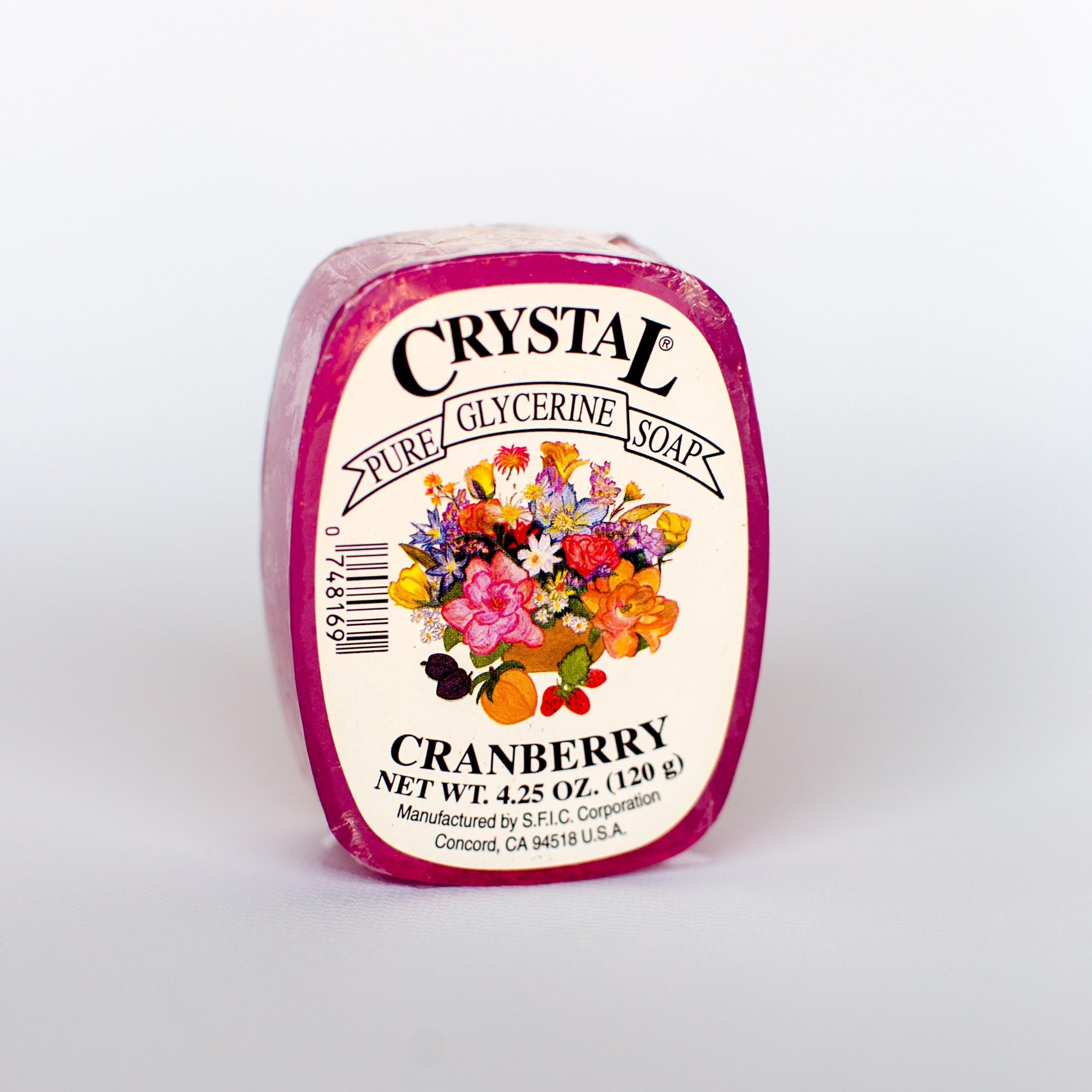 Crystal Glycerine Soap Bars Cranberry (24 bars)