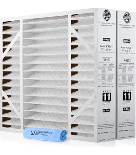 Lennox X6675 X6673 20x25x5 Air Furnace Filter Merv 16 | Merv 15 Alternative 2 Pk - View #7