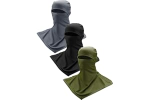 SATINIOR 3 Piece Balaclava Face Cover Sun Protection Neck Cover Summer Balaclava Motorcycle Face Mask for Men Women