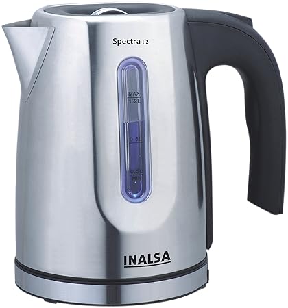 Inalsa Spectra 1.2-Litre 1630-Watt Electric Kettle Stainless steel