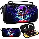 Xinocy for Nintendo Switch for Switch Lite Carrying Case - Cute Kawaii Design for Switch Lite Travel Cases Portable Storage Carry Protective Hard Shell for Women Girls Boys Teens, Black