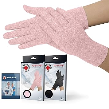 Von Ärzten entwickelte Arthritis Kompressionsfingerhandschuhe (Rosa, M)