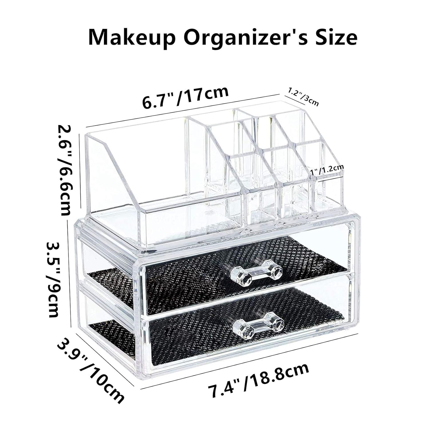 Makeup Organizer Storage Cosmetic Display Cases for Vanity Acrylic Organizers and Storage for Bathroom Counter Dresser by Astarexin(1063): Home Improvement