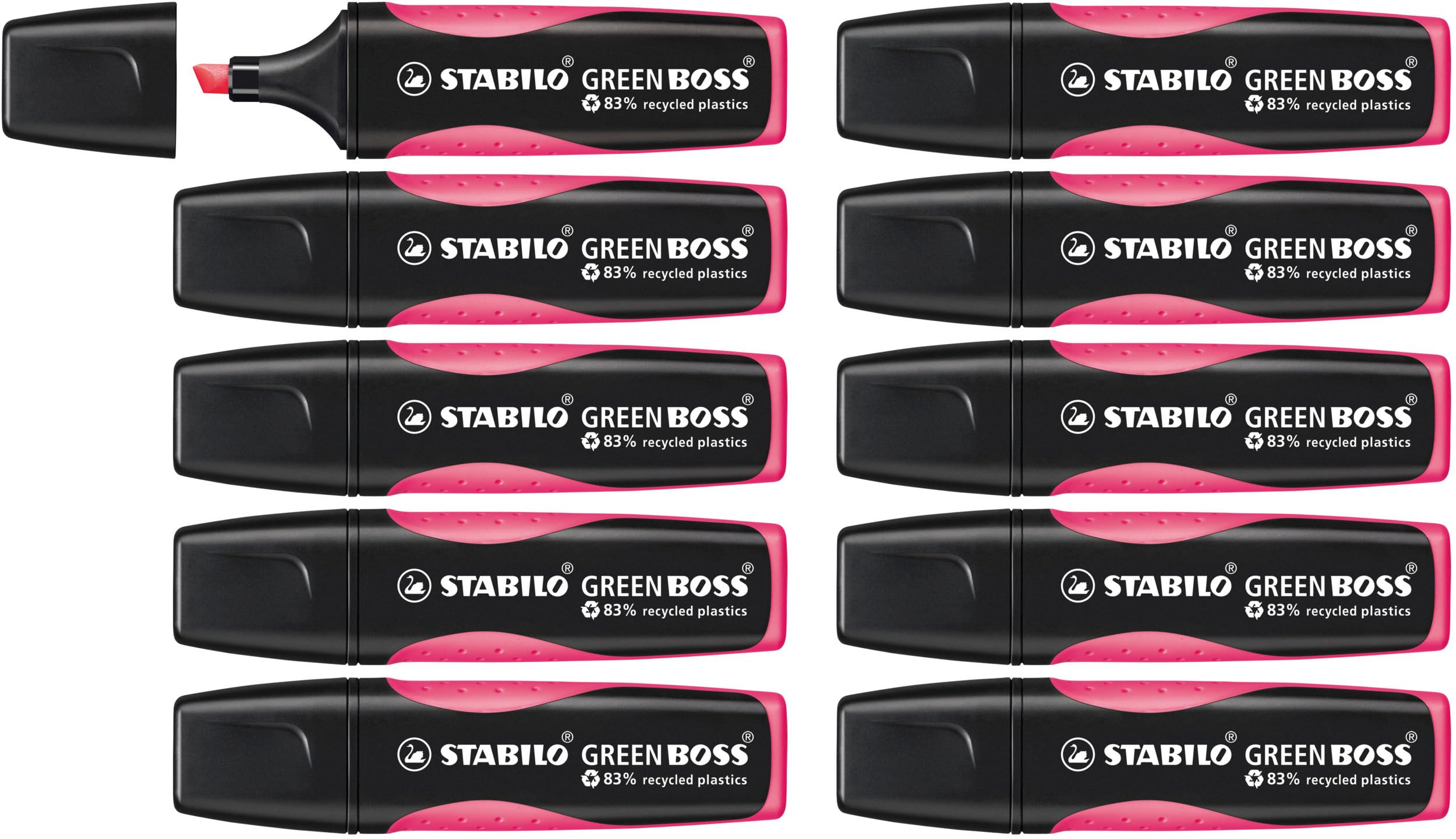 STABILO GREEN BOSS - Highlighter - Pack of 10 - Pink