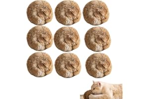 Rabbit Fur Ball Cat Toy, Soft Fluffy Cat Toy Ball, Interactive Cats Toys for Chasing, Biting & Exercise, Washable & Fun to Ch