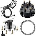 4.3L V6 Ignition Distributor Cap Rotor Spark Plug Wires Tune UP KIT Compatible with MERCRUISER Mercury Marine Thunderbolt TKS 84-816761Q16, 815407Q5