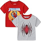 Marvel Spider-Man Boys 2 Pack Short Sleeve Shirts for Toddlers to Big Kids