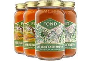 FOND NOURISH DELIGHT FOND Pasture-Raised Chicken & Herb Chicken Bone Broth Variety 4-Pack