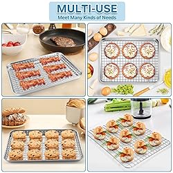 TeamFar Baking Tray with Rack, 12.5 x 10 x 1 Inch