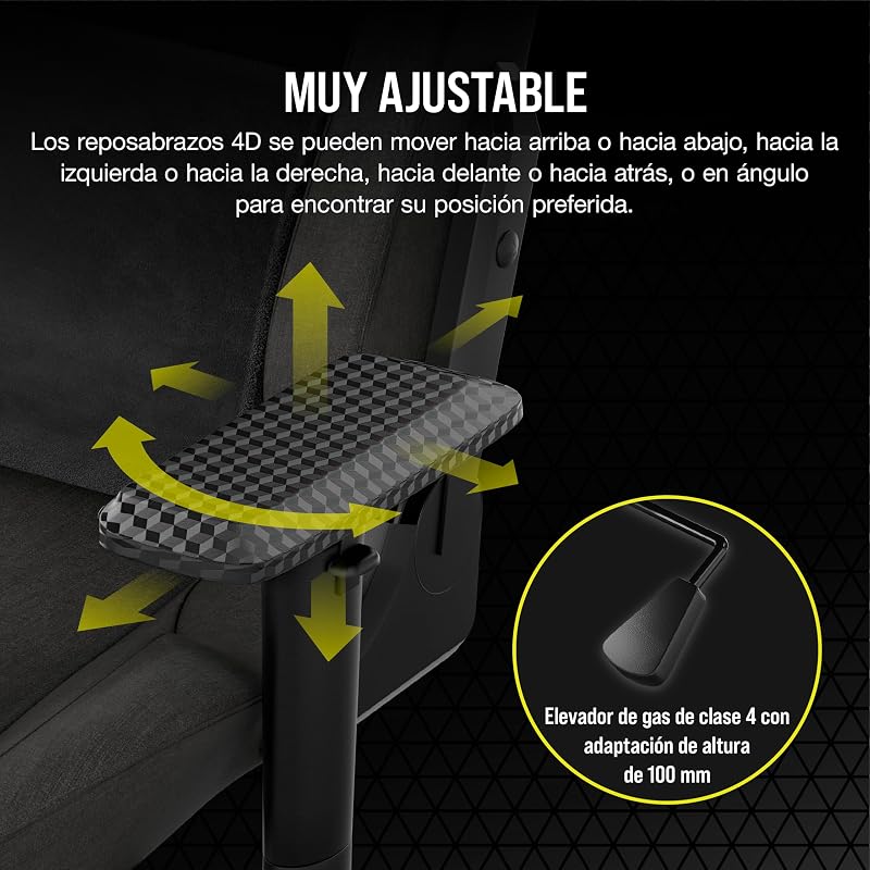 T3 Rush Fabric Silla para Juegos (2023) – Carbón