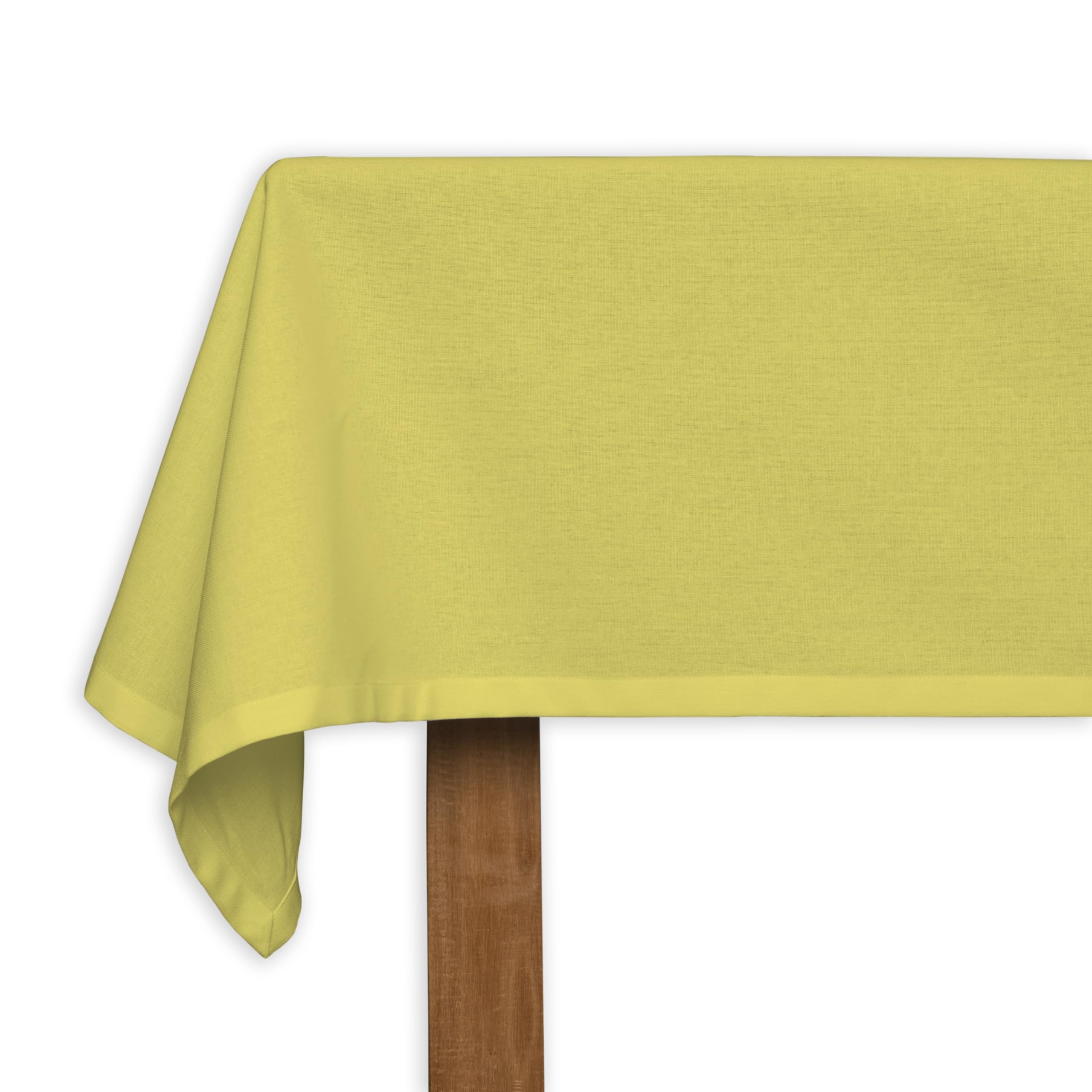 CALICOT 100% Cotton Tablecloth Prewashed & Preshrunk Perfect for Home | Dining | Tabletop | Wedding | Holiday | Party Decoration (140 x 183 cm, Lemon Verbena)