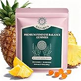 Estaryn Premium Feminine Balance Gummies, for Women’s Immune Support& PH Balance, Vegan, Gluten Free, Hawaiian Pineapple, 60 Gummies 30 Servings