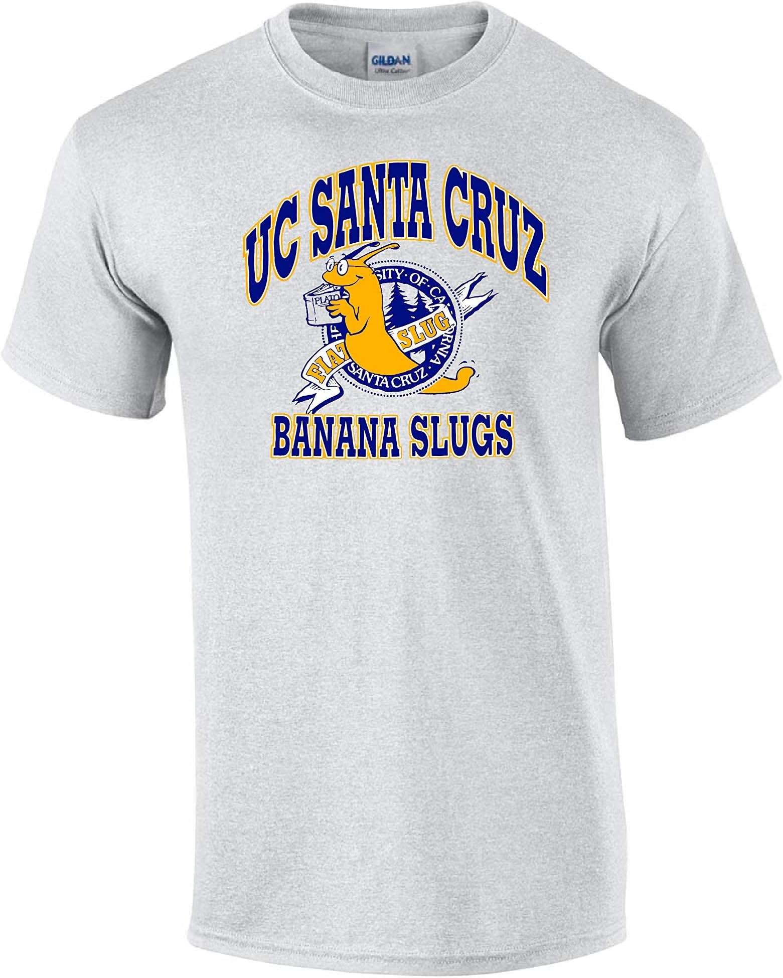 Banana Slugs Vincent T-Shirt Light Grey Gildan Men's Cotton Tee