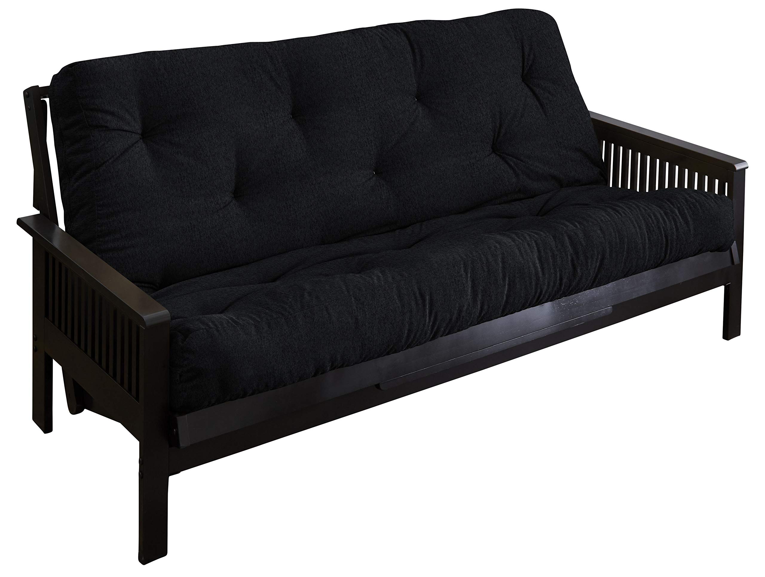 Photo 1 of ** only mattress **Mozaic Full Size 8-Inch Cotton Twill Gel Dual Memory Foam Futon Mattress, Black