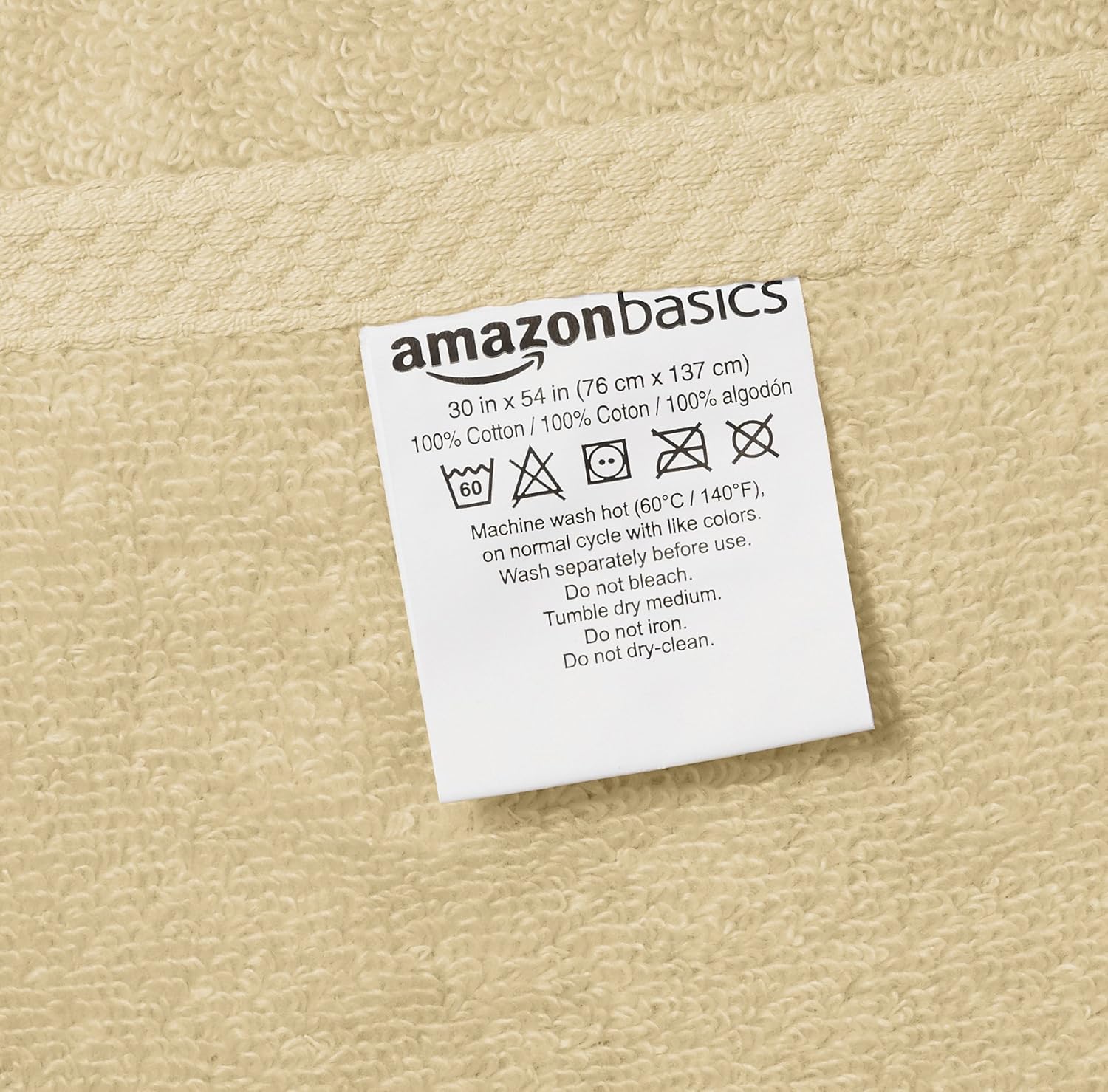 Basics Quick-Dry, Luxurious, Soft, 100% Cotton Towels, Linen - Set of 2 Bath Towels: Home & Kitchen
