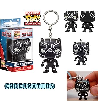 black panther pop keychain