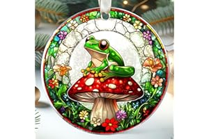 TEEBIM Frog Ornament - Frog Gifts for Lovers, Girls, Women, Men - Cute Animals Ornaments for Christmas Tree, Frogs Ornaments for Tree - Acrylic Christmas Xmas Hanging Ornament 2025