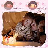 Ammonite Axolotl Night Light Soft Silicone LED Touch Lamp Kids Baby Room view 4