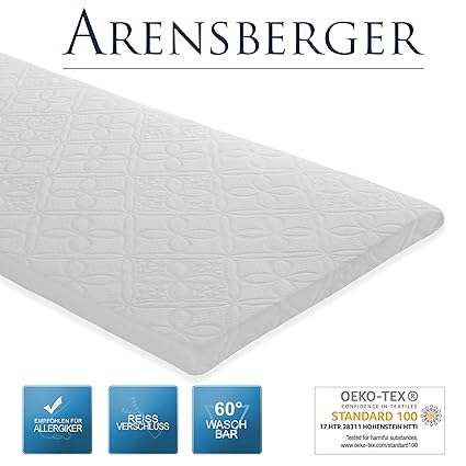 Arensberger ® Kaltschaum Matratzenauflage Topper KS6, Größe 180 x 200 x 5cm, RG 45