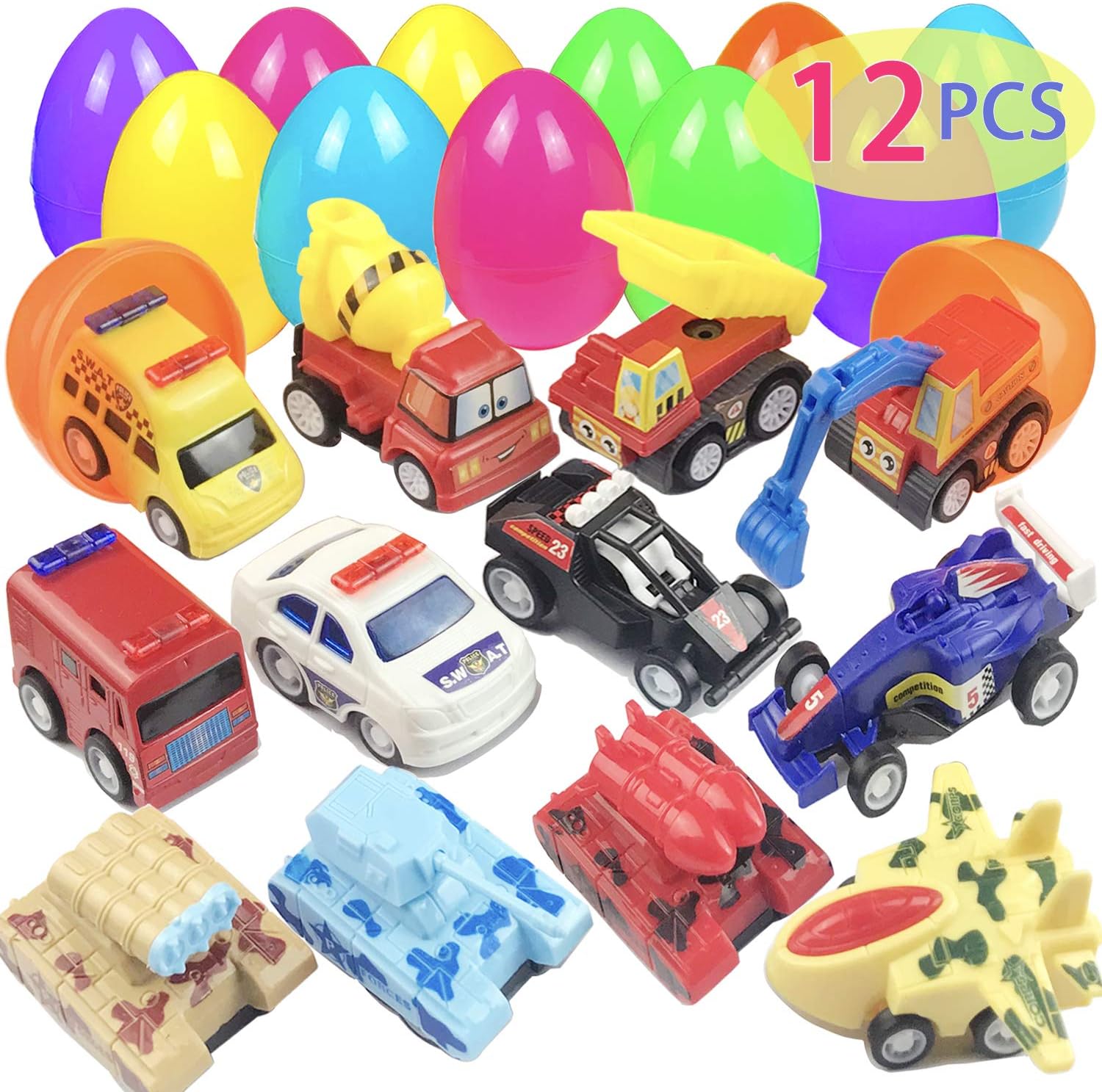 Easter Eggs Easter Basket Stuffers Filled 12 Pack Eggs with