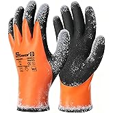 Schwer 2 Pairs 100% Waterproof Winter Work Gloves, ANSI A2 Cut Resistant Freezer Gloves for Outdoor Cold Weather Keep Hands Warm, Thermal Insulated Gloves for Shoveling Snow, Ice Fishing, L