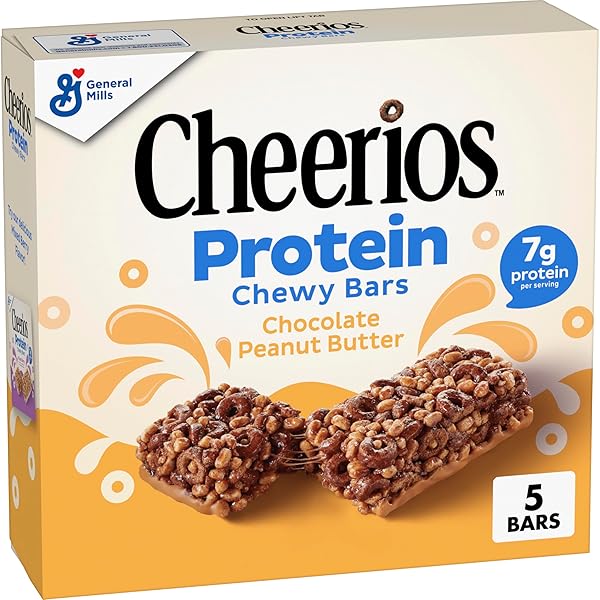 CHEERIOS PROTEIN CHEWY BARS, SNACK BARS, CHOCOLATE PEANUT...