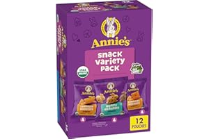 ANNIE'S HOMEGROWN Annie's Organic Variety Pack, Cheddar Bunnies, Bunny Grahams and Cheddar Squares, 12 Pouches, 11 oz