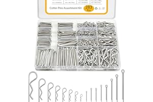 SVLING Cotter Pin Assortment Kit 283 Pcs, 304 Stainless Steel 16 Sizes Cotter Pins Hairpin R Clips for Hitch Pin, Hardware Pins for Automotive Trailer Lawnmower Repairs