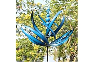 LimeHill Wind Spinner for Yard and Garden - Large Metal Kinetic Wind Sculptures, Yard Art Outdoor Decor (27 x 91 inches)