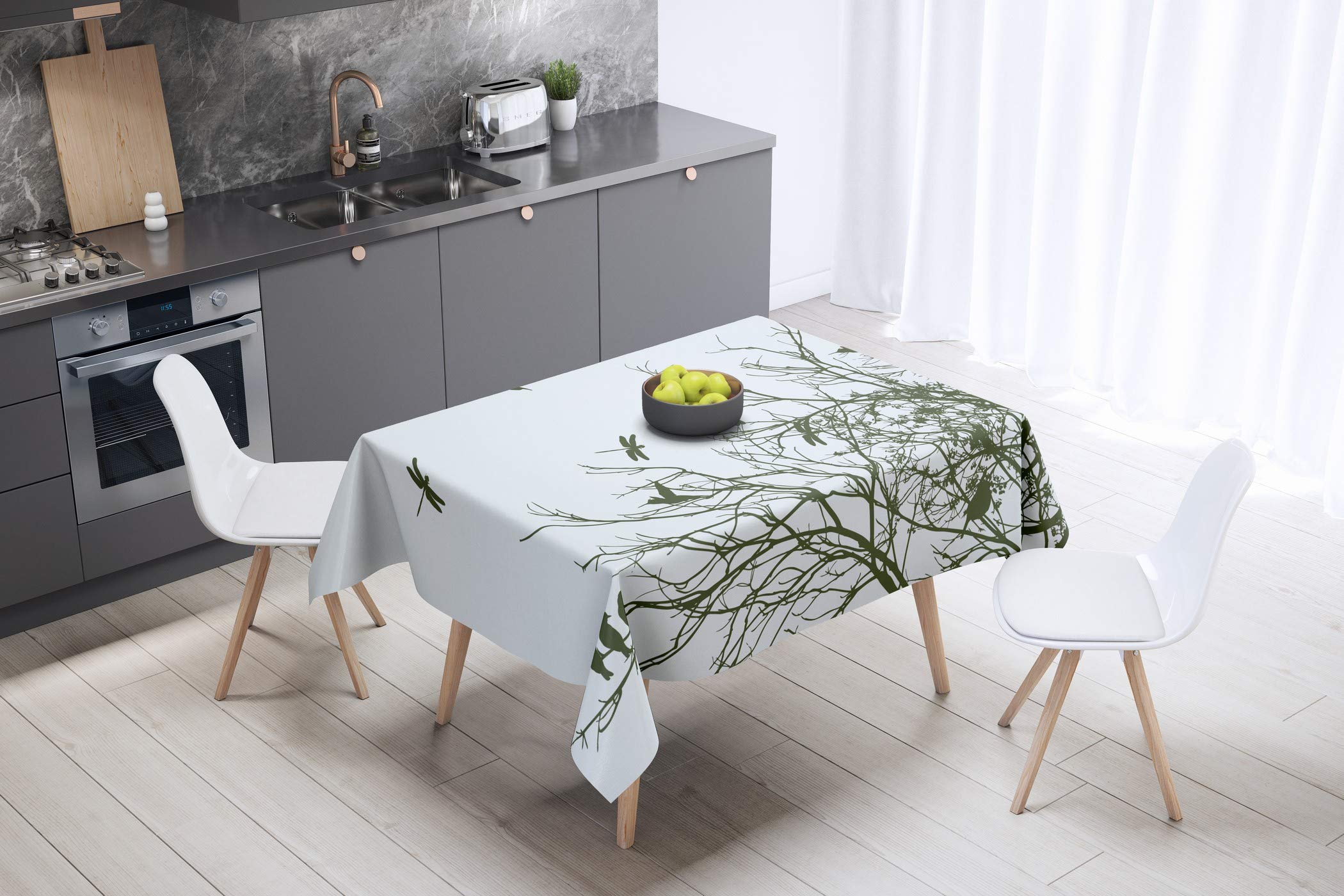 Bonamaison Kitchen Decoration, Tablecloth, 140cm x 140cm - Designed and Manufactured in Turkey