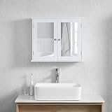 Bath Vida Priano 2 Door Mirrored Wall Cabinet White view 3