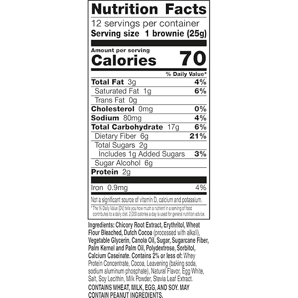 FIBER ONE 70 CALORIE BROWNIES, CHOCOLATE FUDGE, SNACK BARS, 12 COUNT (PACK OF 4)