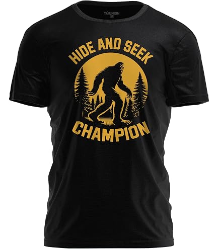 Amazon.com: Bigfoot Undefeated Hide and Seek Champion Distressed T