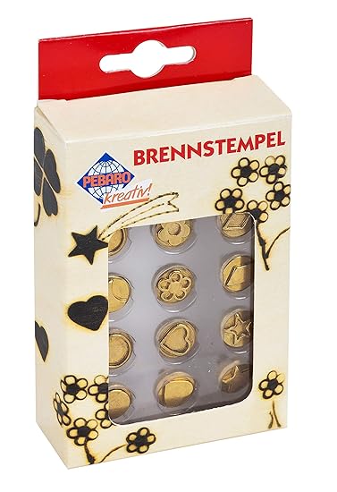 Pebaro 20200 - Brennstempel, Formen und Symbole, 12-teilig